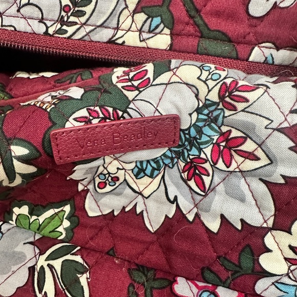 Vera Bradley Burgundy Floral Travel Bag - Picture 2 of 6